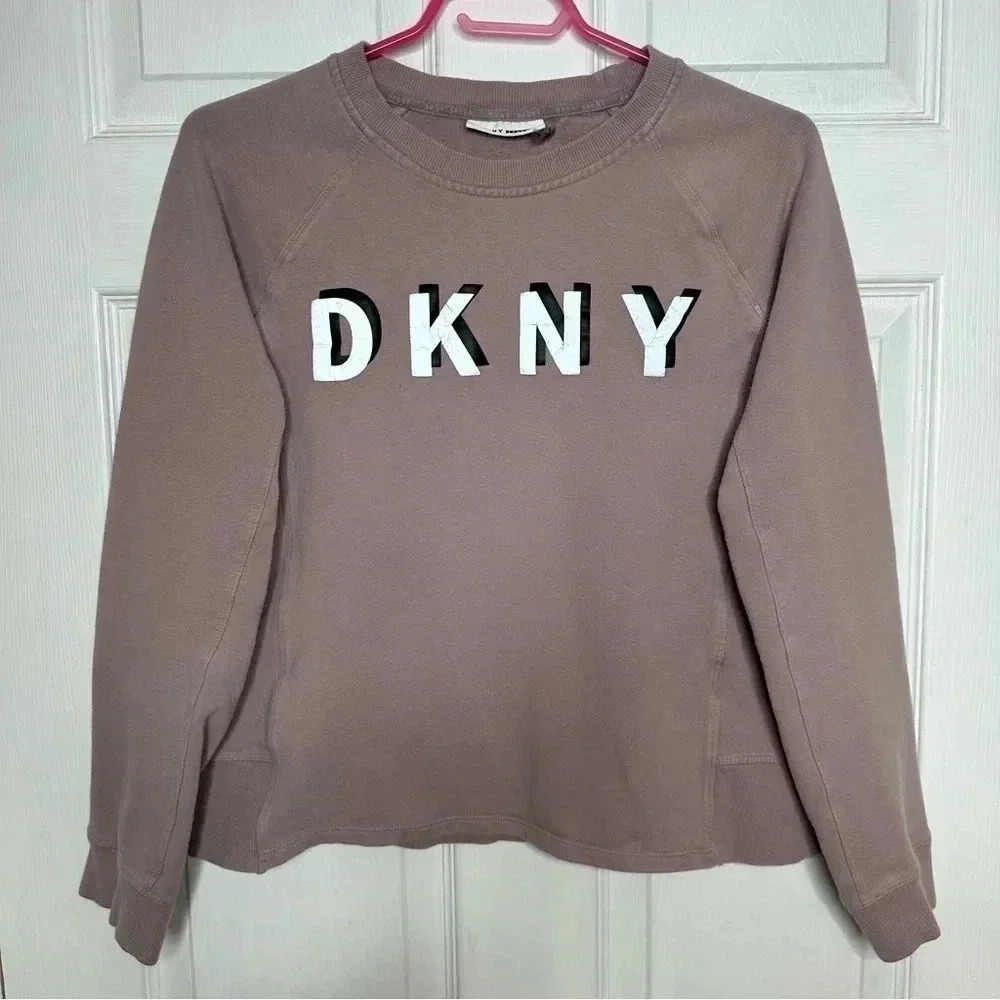 DKNY Sport Sweatshirt Crew Neck Purple Size Medium